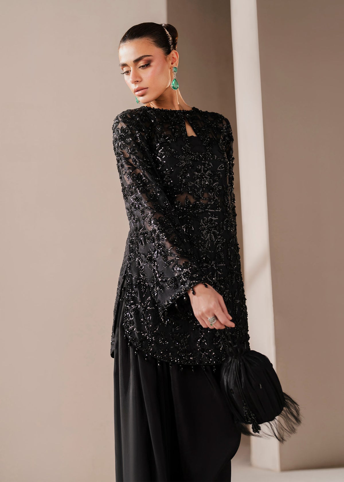 Cerys Style — Mairaz Black Three-Piece Suit