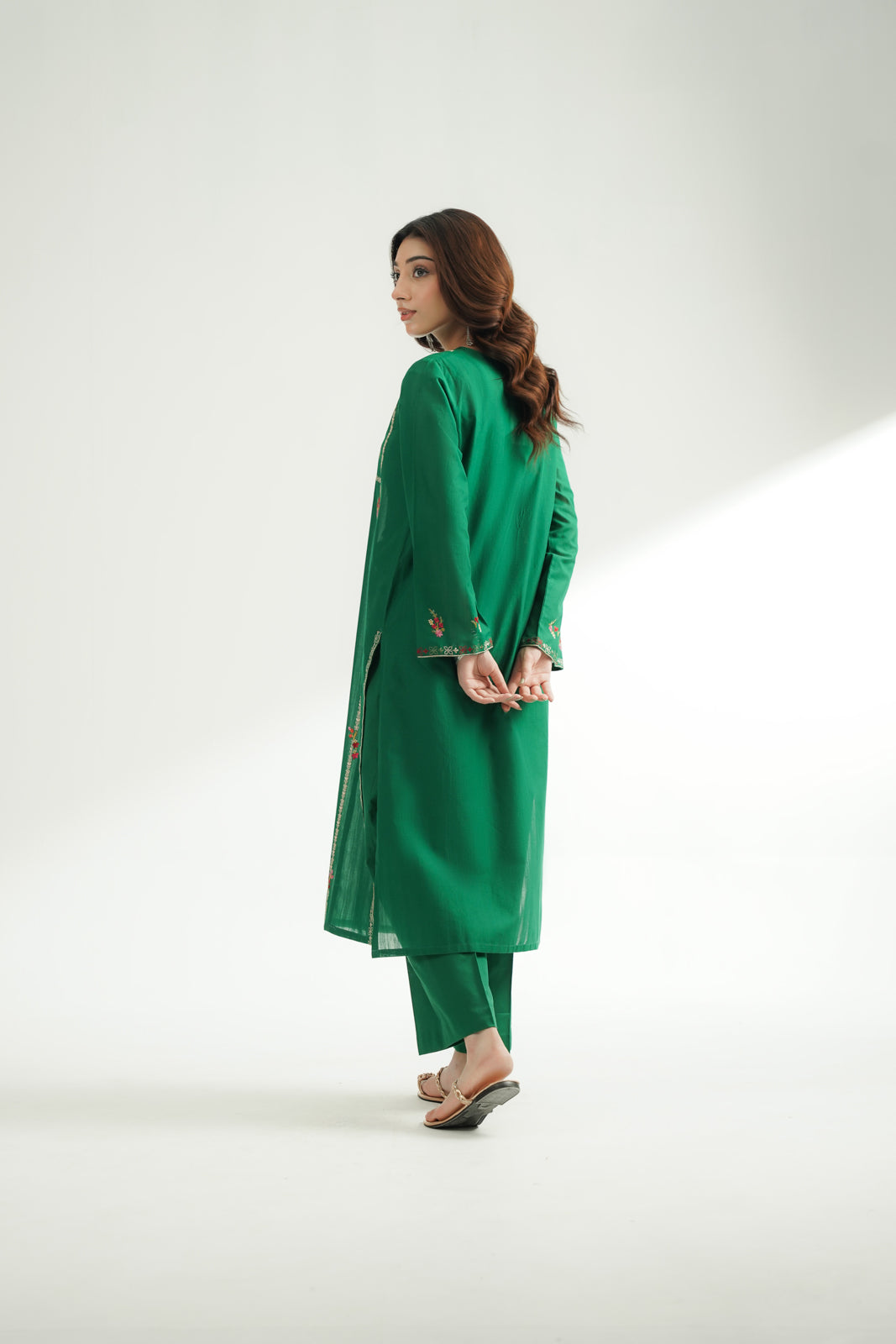 2 Piece Cotton Rip Stop Embroidered Suit (CS0585)