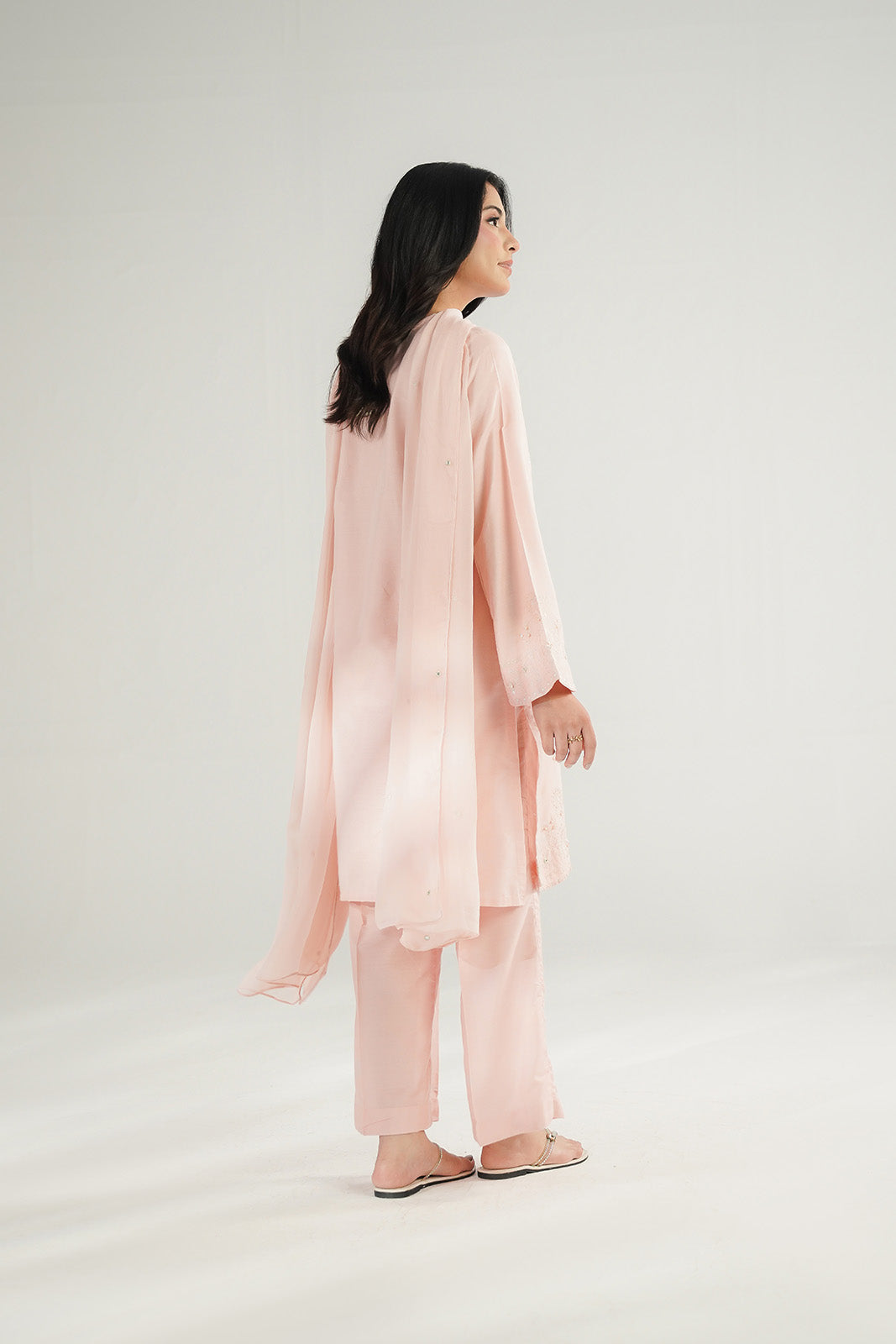 3 Piece Cotton Silk Embroidered Suit (CS0673)