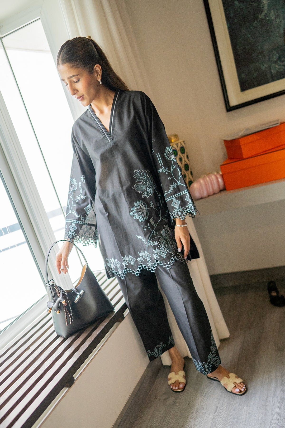 Chloe Style — Mairaz Blue Three-Piece Suit