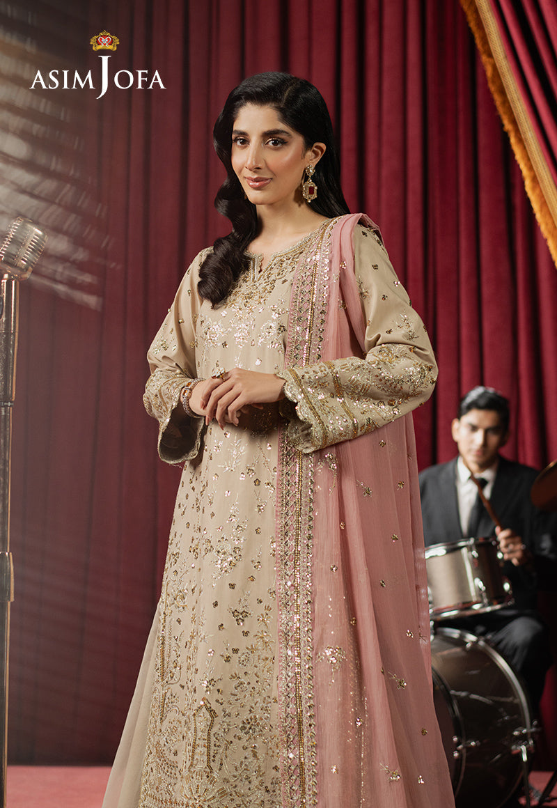 AJPF-24 EMBROIDERED SPUN RAW SILK 3 PCS