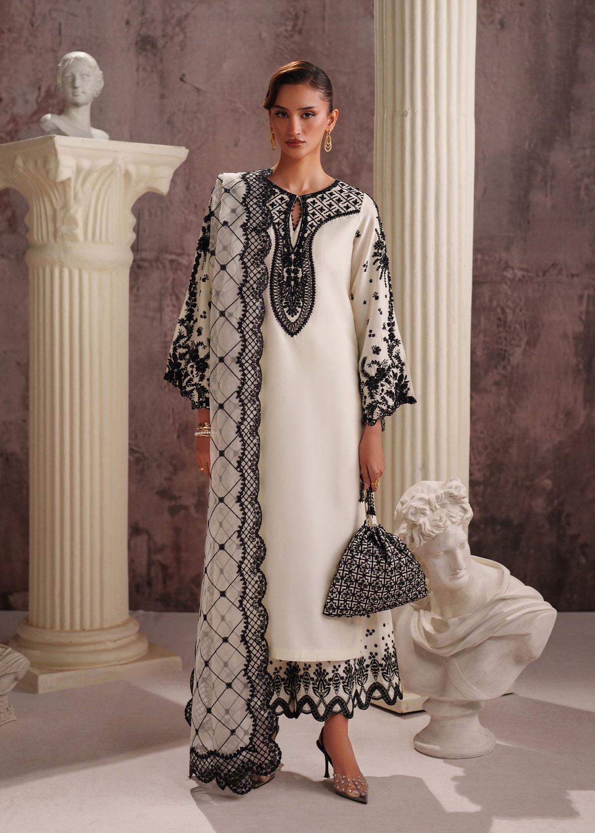 Zyra Style — Mairaz White Three-Piece Suit