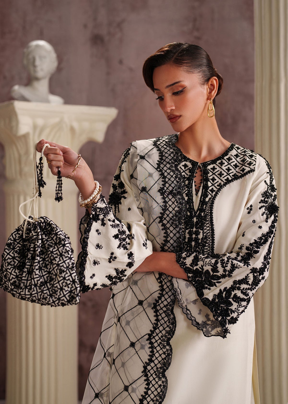 Zyra Style — Mairaz White Three-Piece Suit