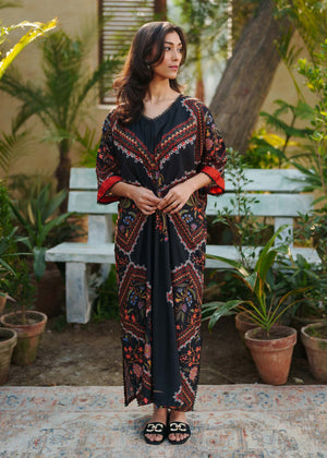 Kaftan with slits Straight trouser CRP25-04