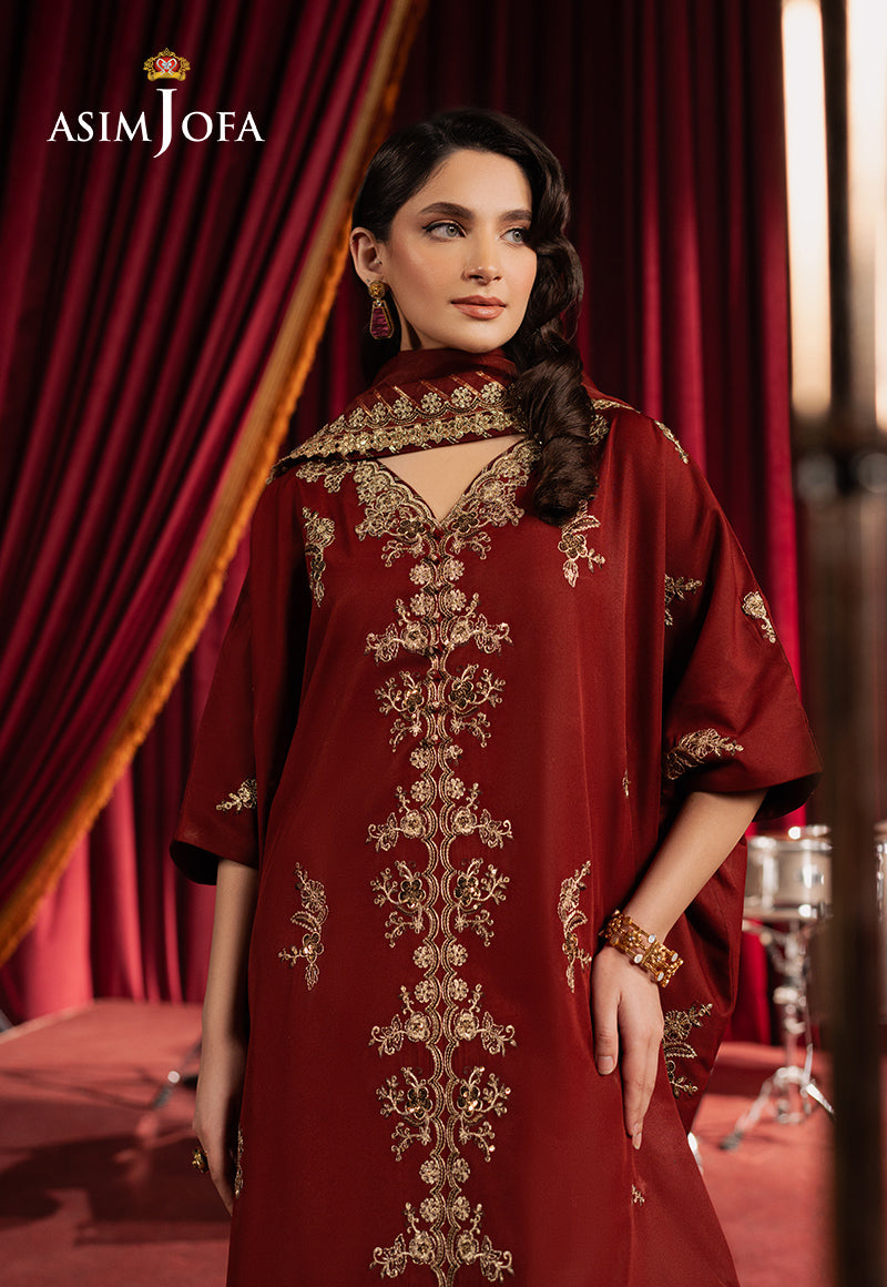 AJPF-12 EMBROIDERED SILK 3 PCS