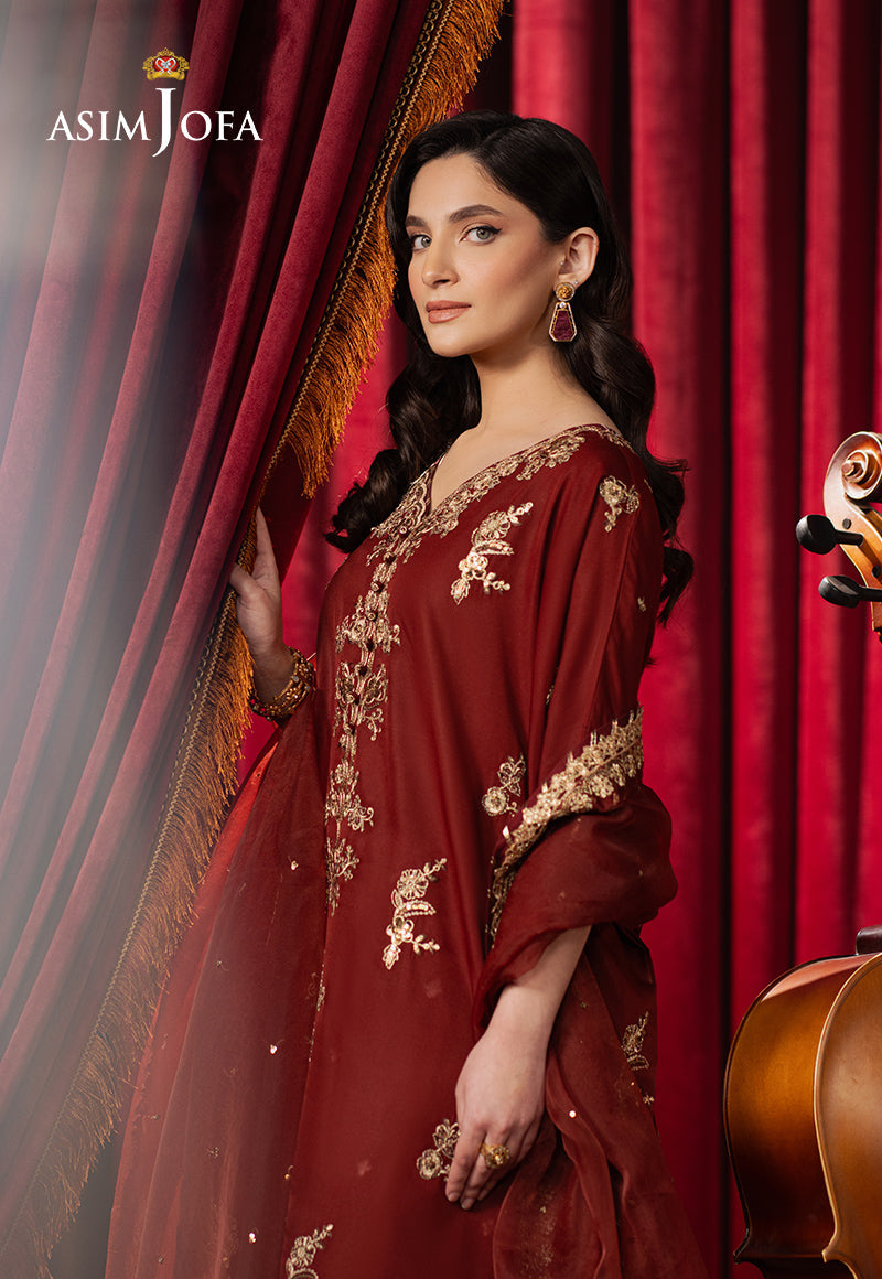 AJPF-12 EMBROIDERED SILK 3 PCS