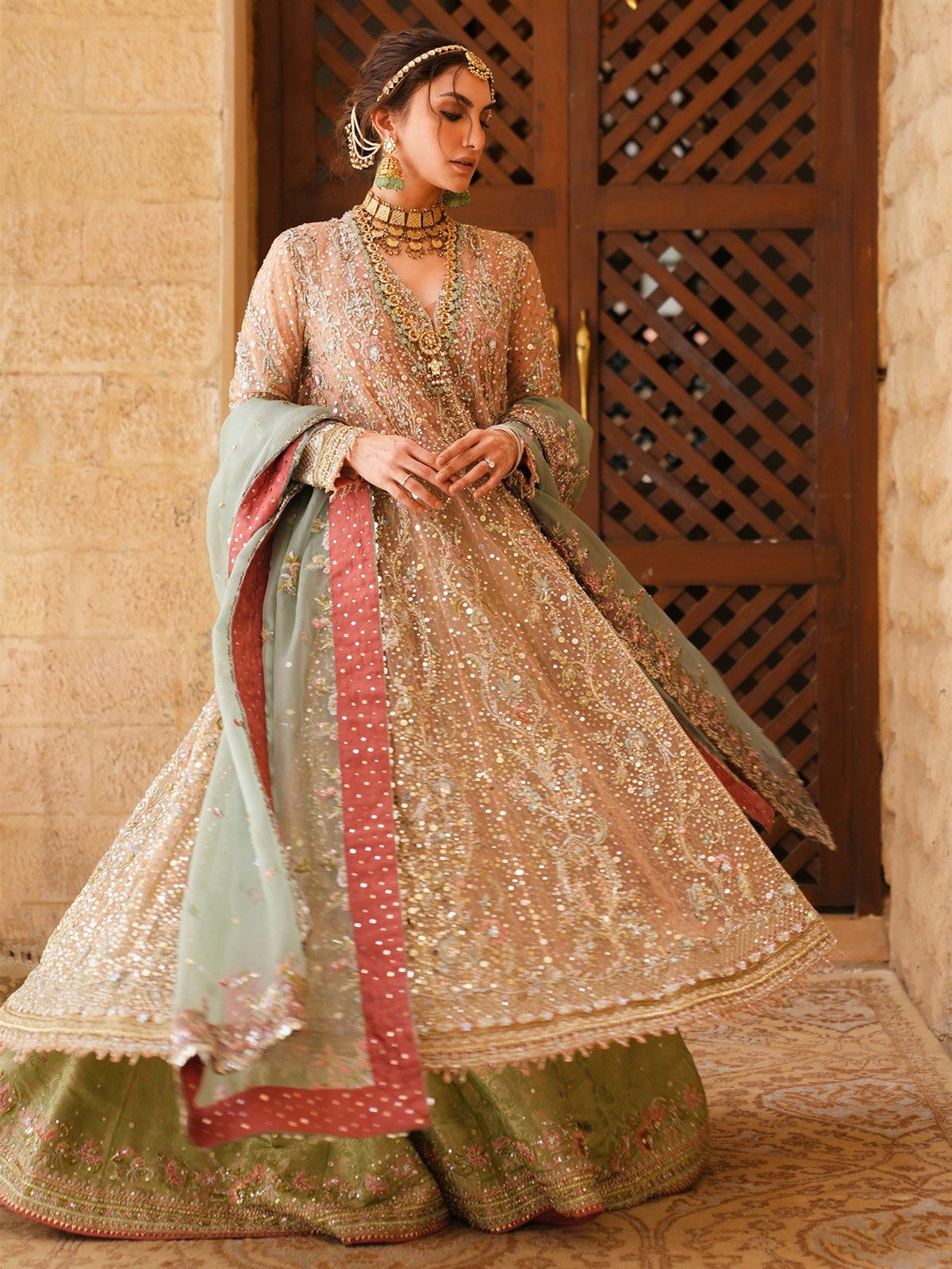 Kalidar, Blouse, Lehenga & Dupatta
