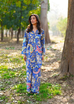 Peplum shirt Straight trouser CRP25-44