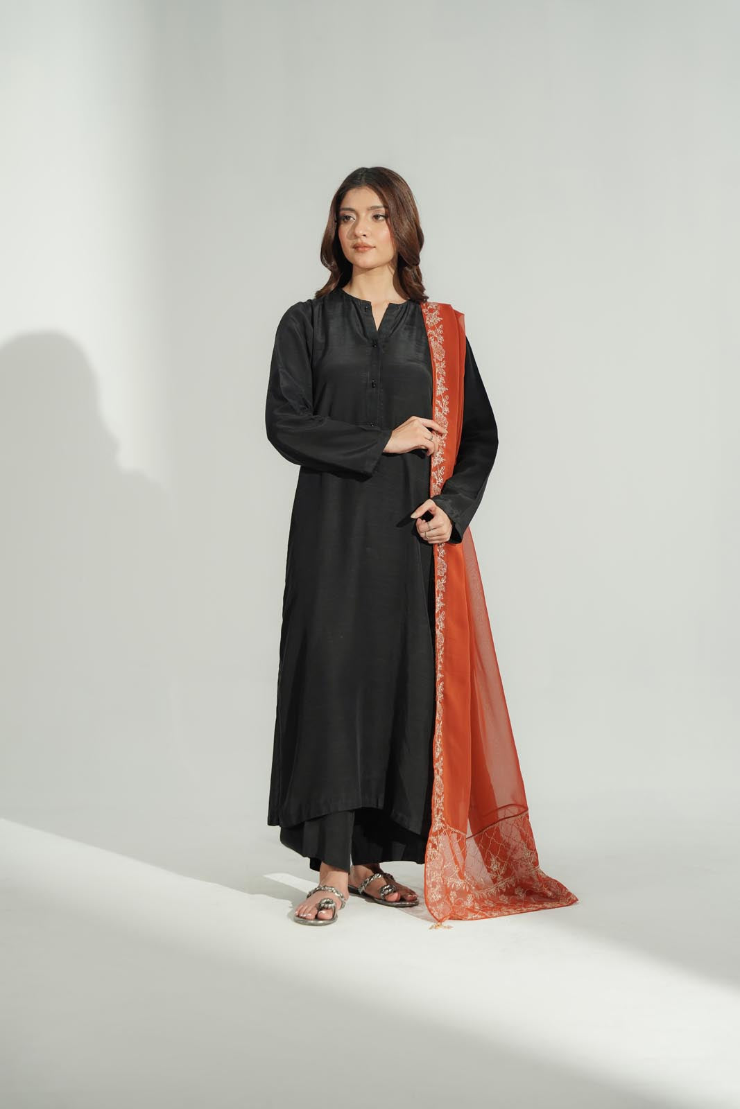 1 Piece Chiffon Embroidered Dupatta (FD0123)