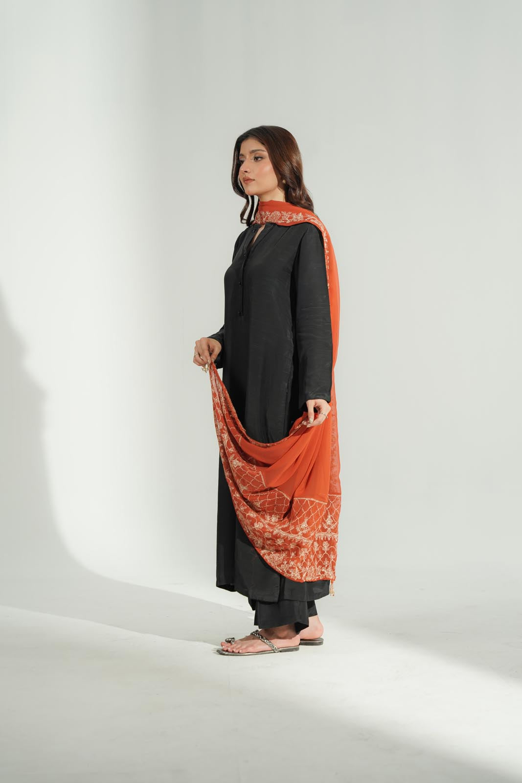 1 Piece Chiffon Embroidered Dupatta (FD0123)