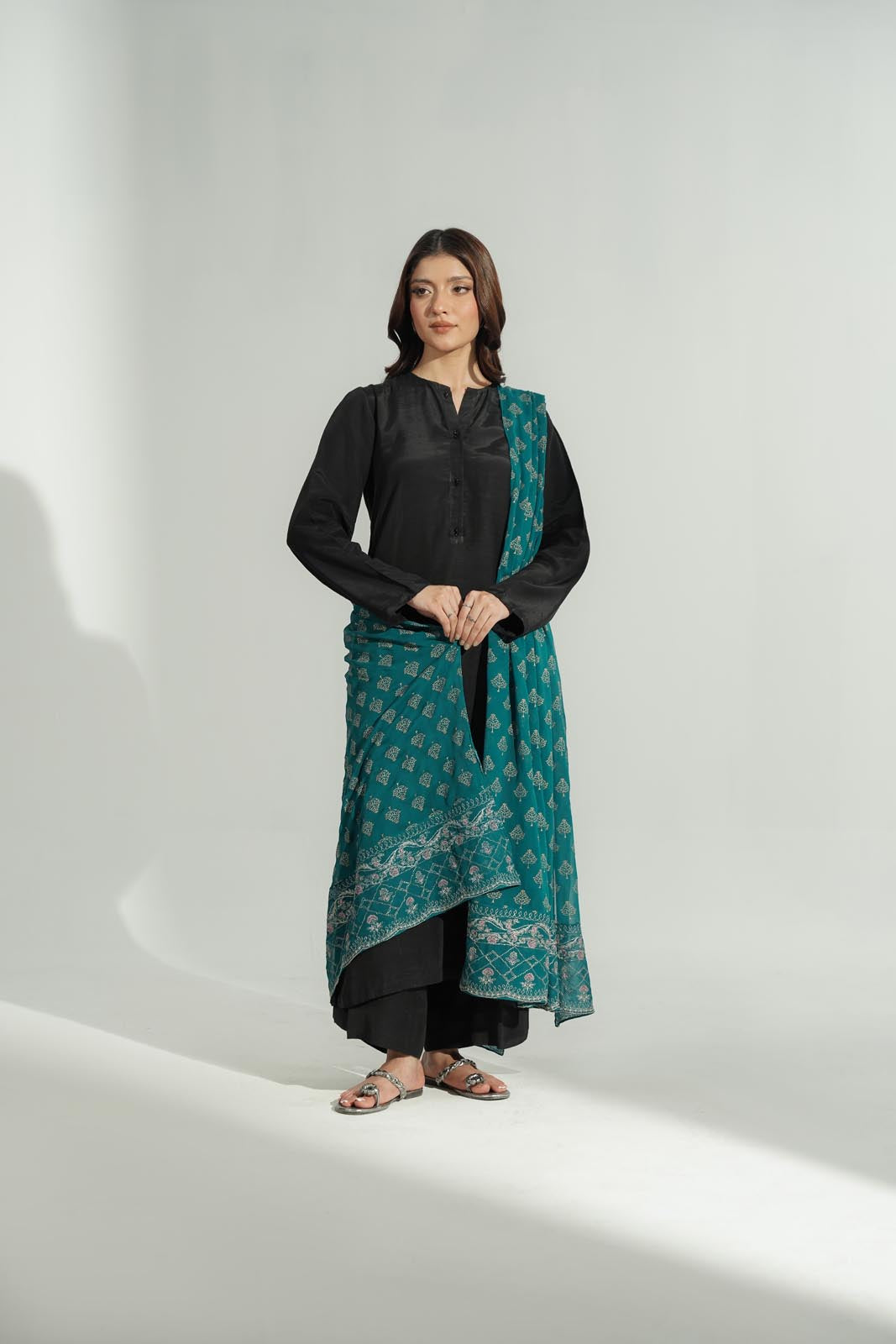 1 Piece Chiffon Embroidered Dupatta (FD0127)