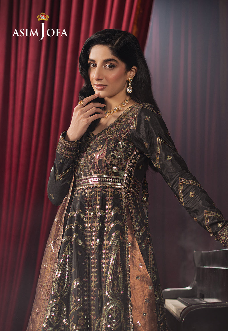 AJPF-38 EMBROIDERED SHIMMER SILK 3 PCS