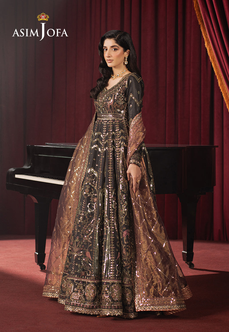 AJPF-38 EMBROIDERED SHIMMER SILK 3 PCS