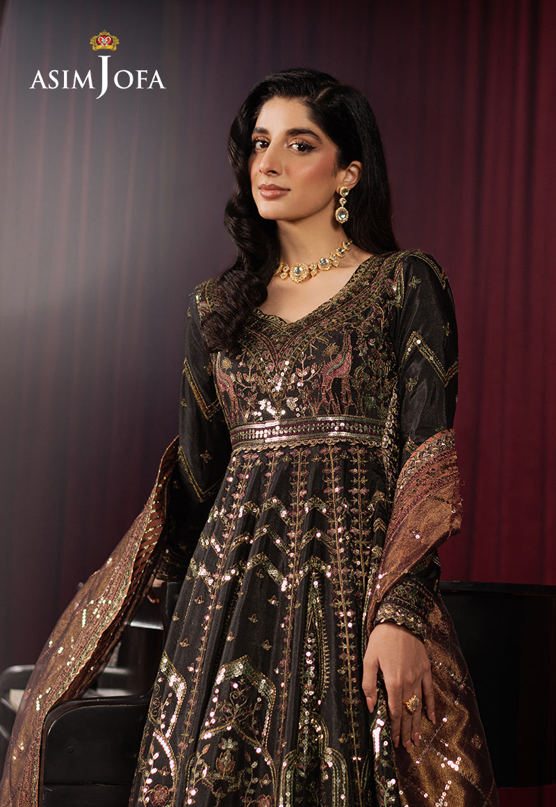 AJPF-38 EMBROIDERED SHIMMER SILK 3 PCS