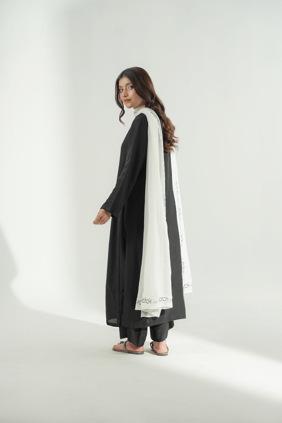 1 Piece Chiffon Embroidered Dupatta (FD0117)