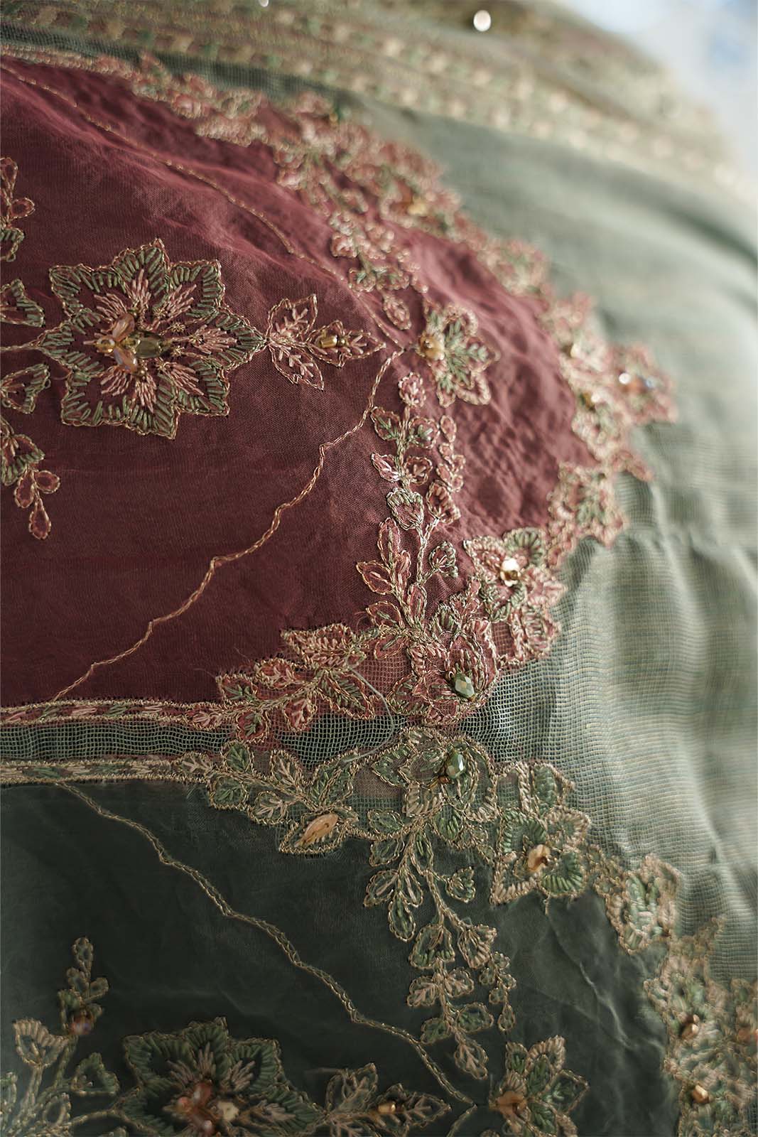 1 Piece Emboss Net Embroidered Shawl (FH0031)