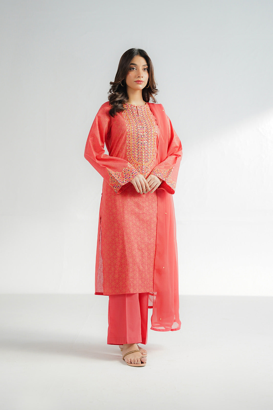 3 Piece Printed Lawn Embroidered Suit (CS0613)