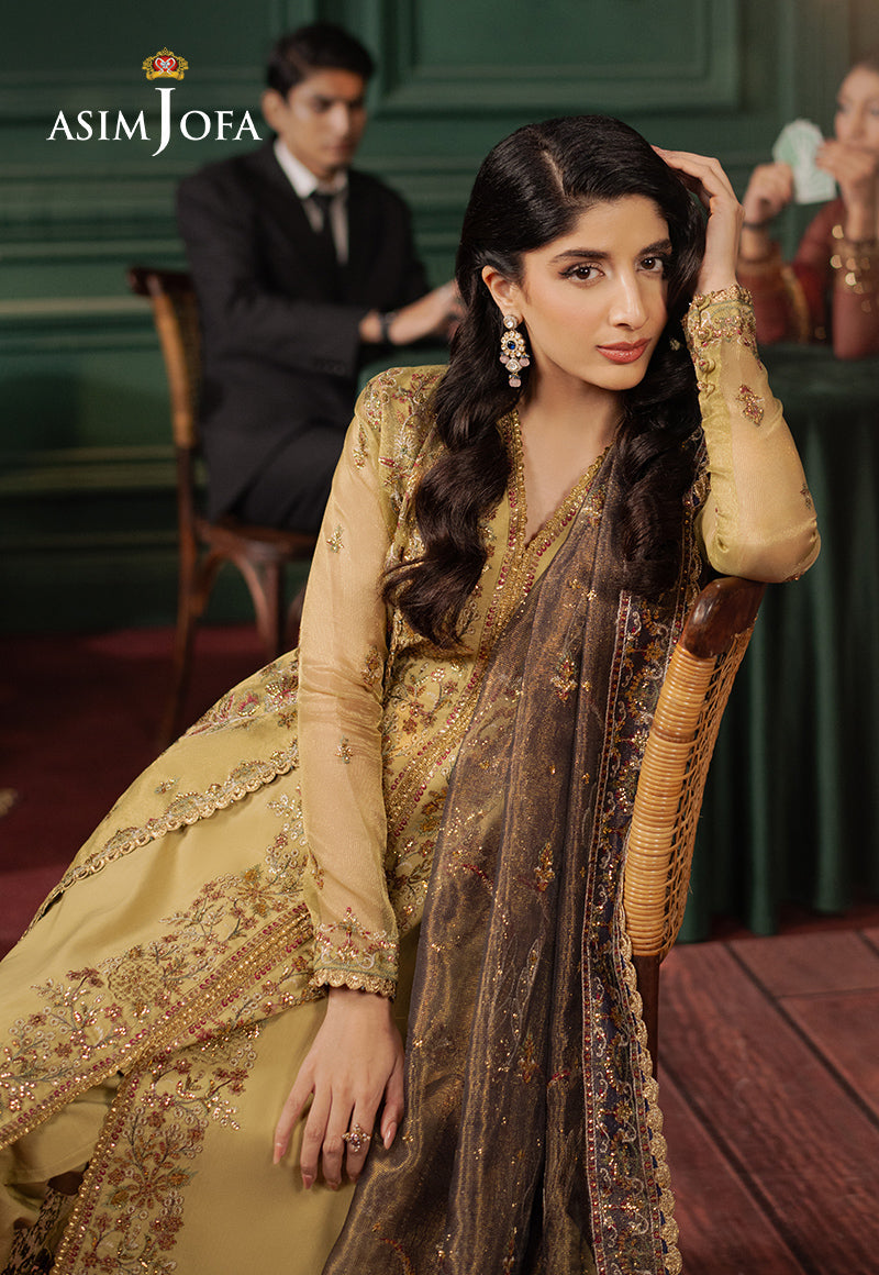 AJPF-26 EMBROIDERED ZARI NET 3 PCS