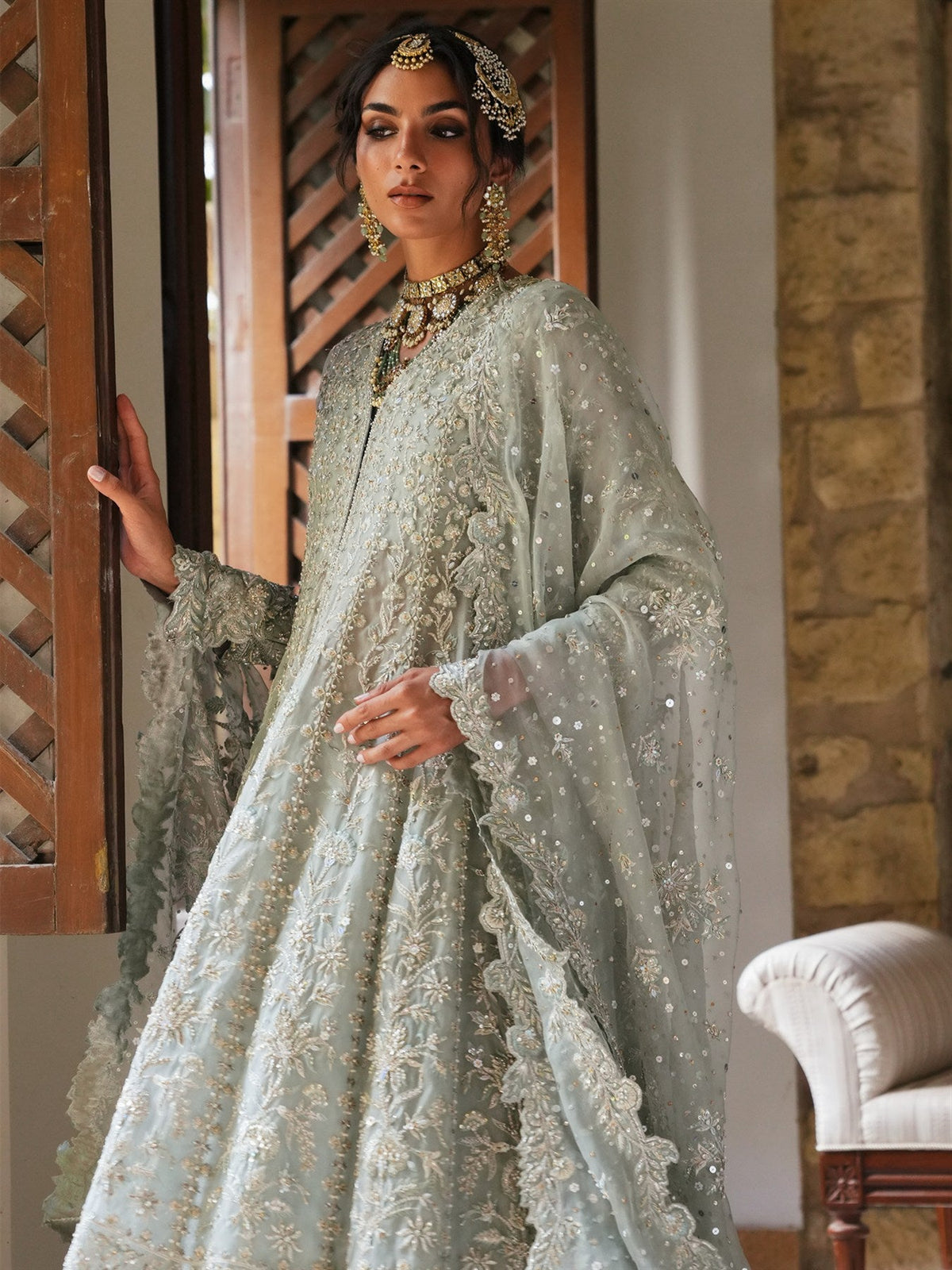 Kalidar, Blouse, Lehenga & Dupatta