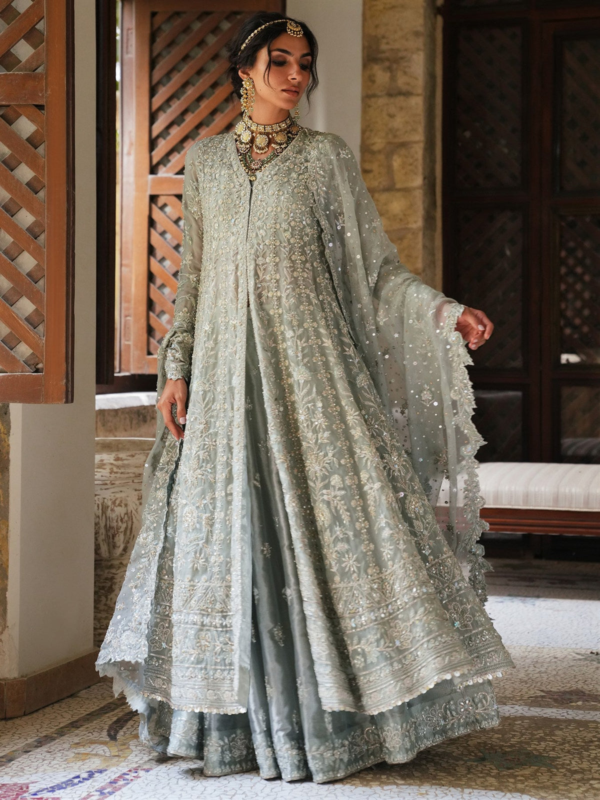 Kalidar, Blouse, Lehenga & Dupatta