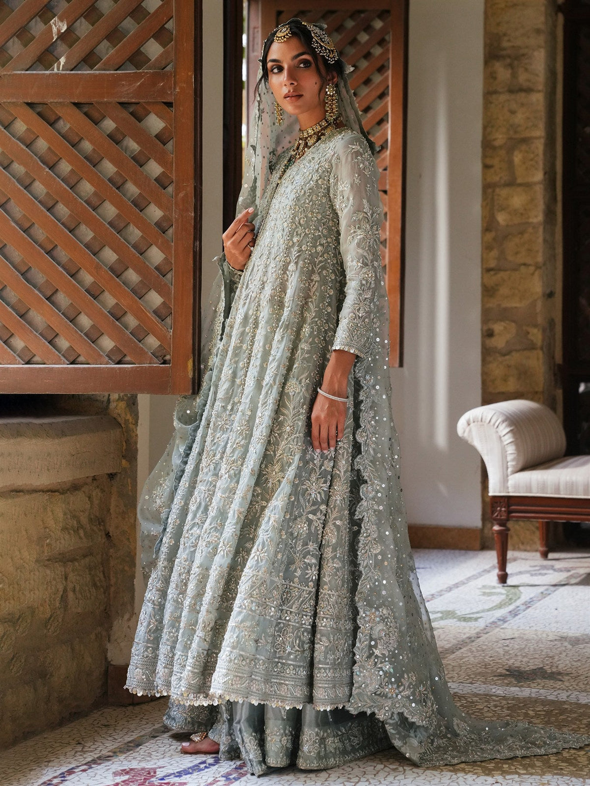 Kalidar, Blouse, Lehenga & Dupatta