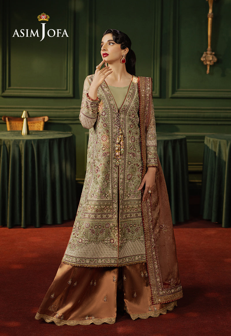 AJPF-35 EMBROIDERED ZARI KOTA SOFT NET 3 PCS