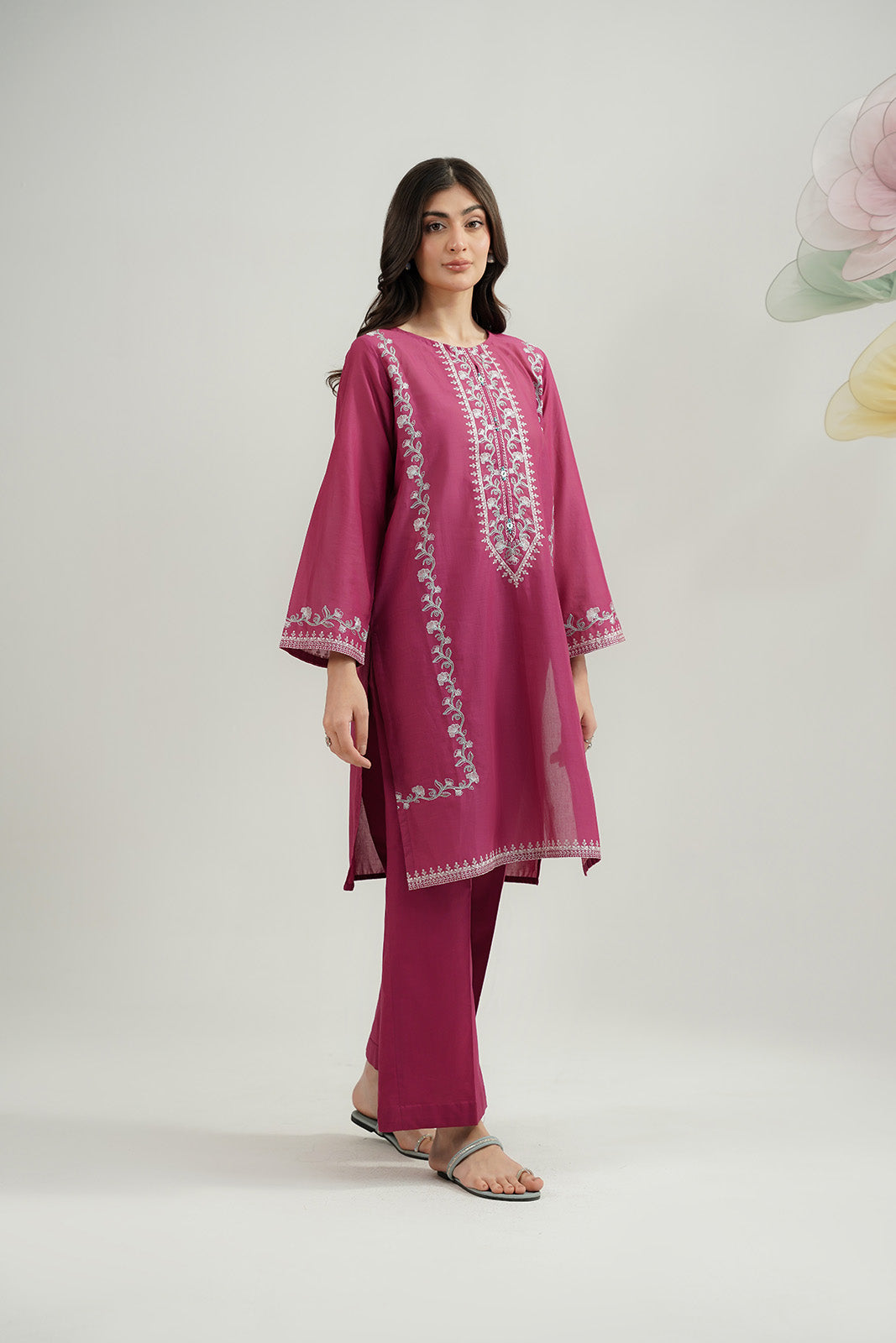 2 Piece Lawn Embroidered Suit (CP0457)