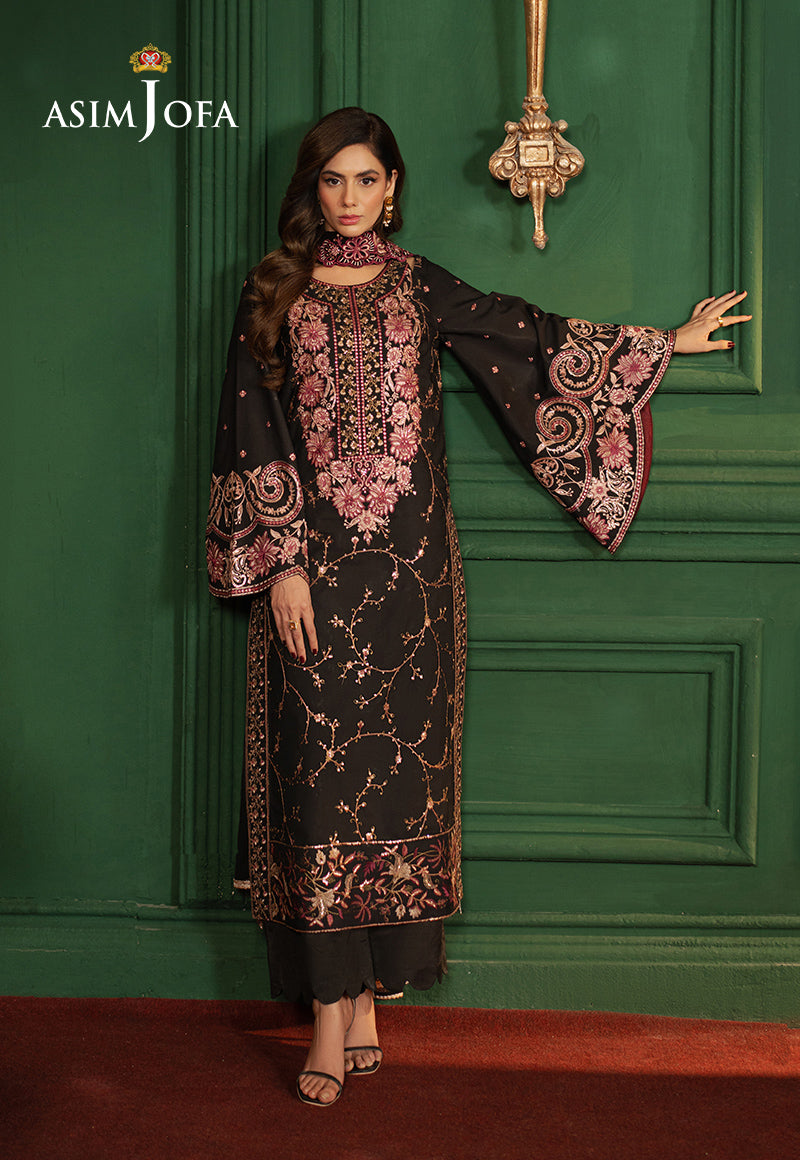 AJPF-19 EMBROIDERED SILK 3 PCS