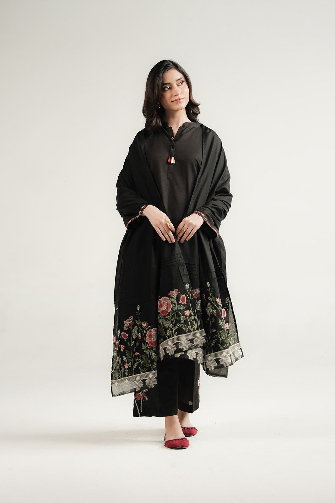 1 Piece Lawn Embroidered Shawl (CH0092)