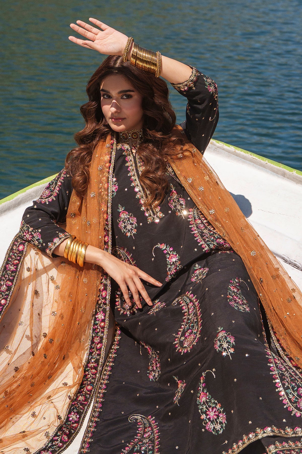 Embroidered Raw Silk CMA-6-447