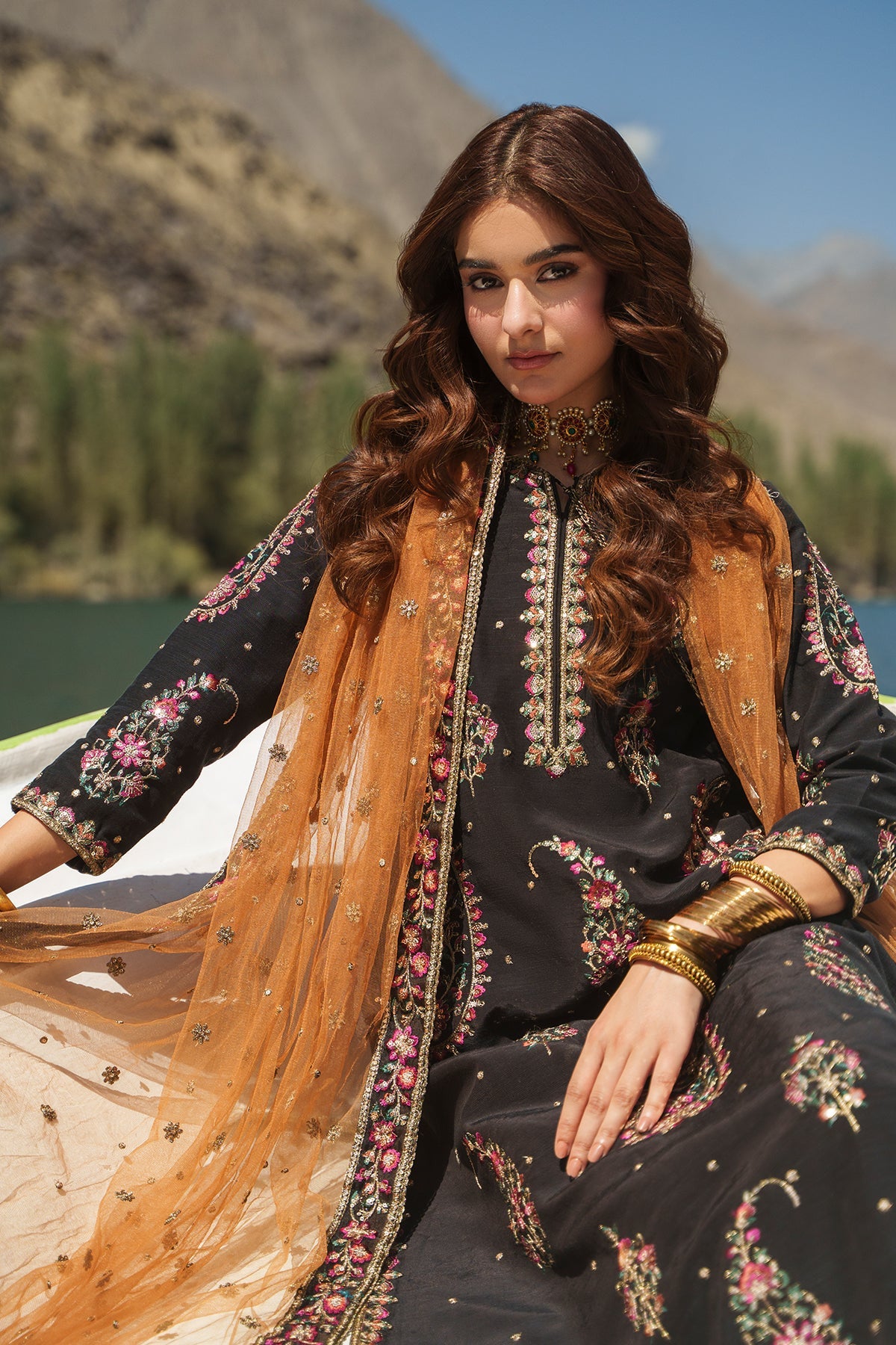 Embroidered Raw Silk CMA-6-447