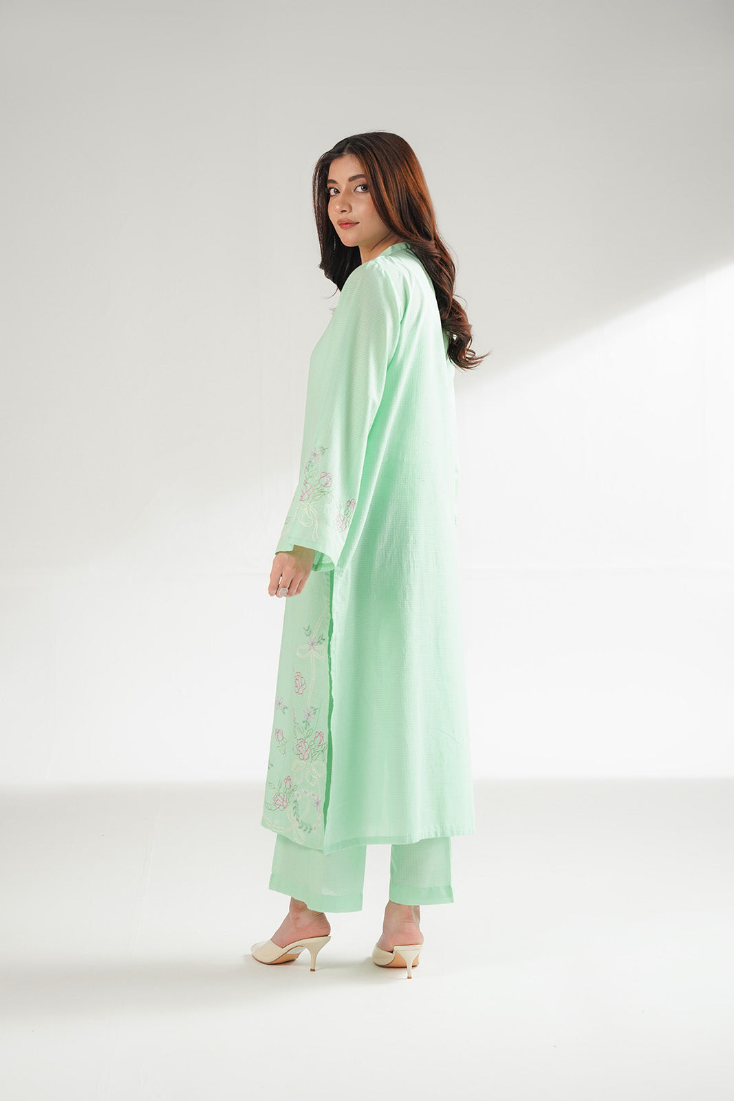 2 Piece Cotton Rip Stop Embroidered Suit (CS0559)
