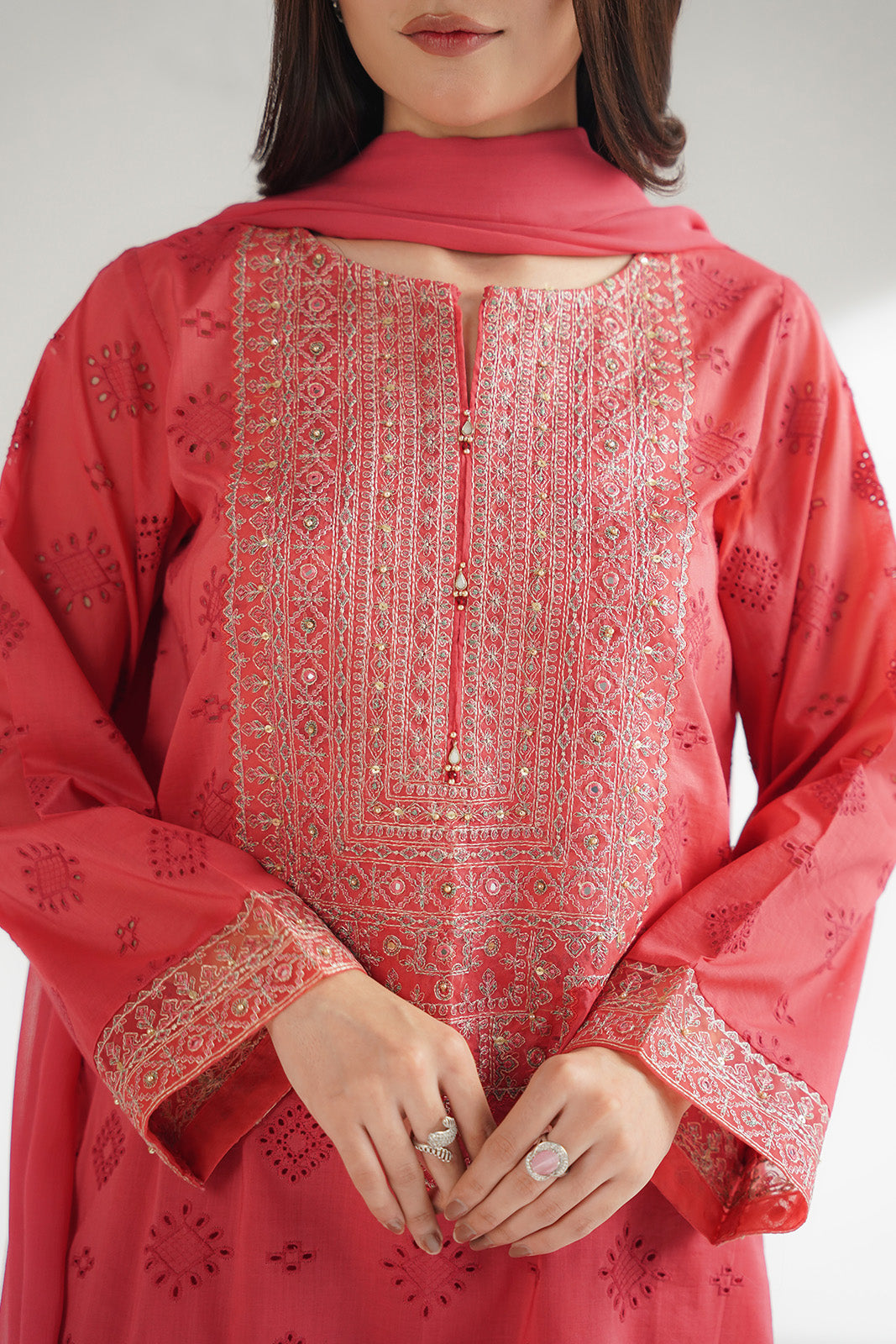3 Piece Lawn Embroidered Suit (CS0554)