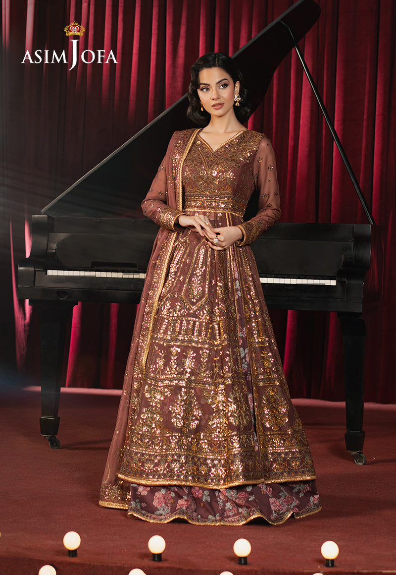 AJPFD-36 EMBROIDERED CHIFFON Stitched 3PCS