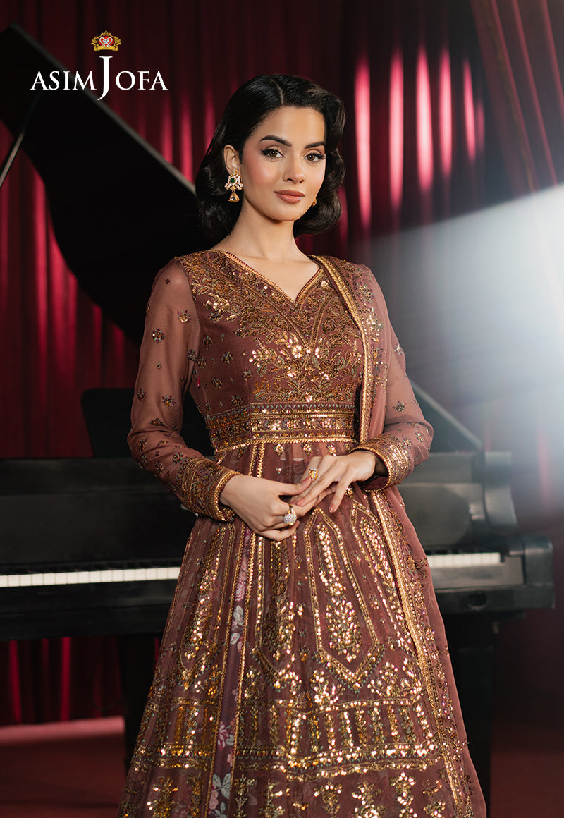 AJPFD-36 EMBROIDERED CHIFFON Stitched 3PCS