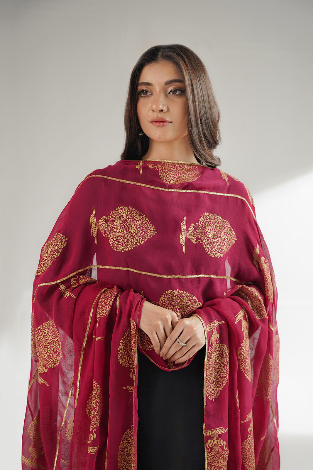 1 Piece Chiffon Printed Stole (CO0043)