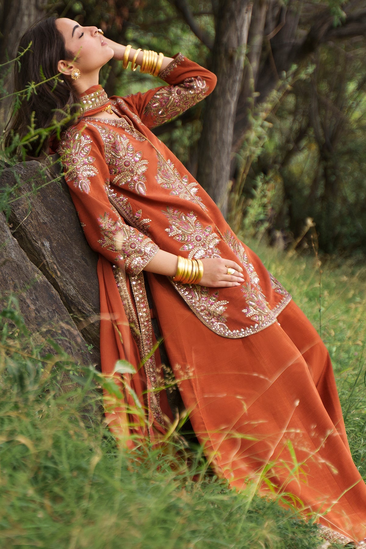 Embroidered Raw Silk CMA-6-441