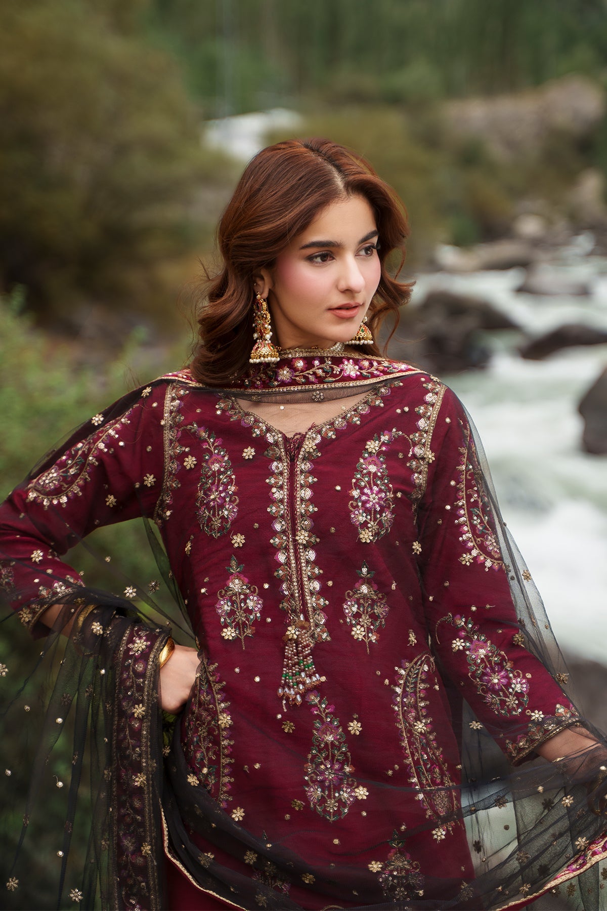 Embroidered Raw Silk CMA-6-448