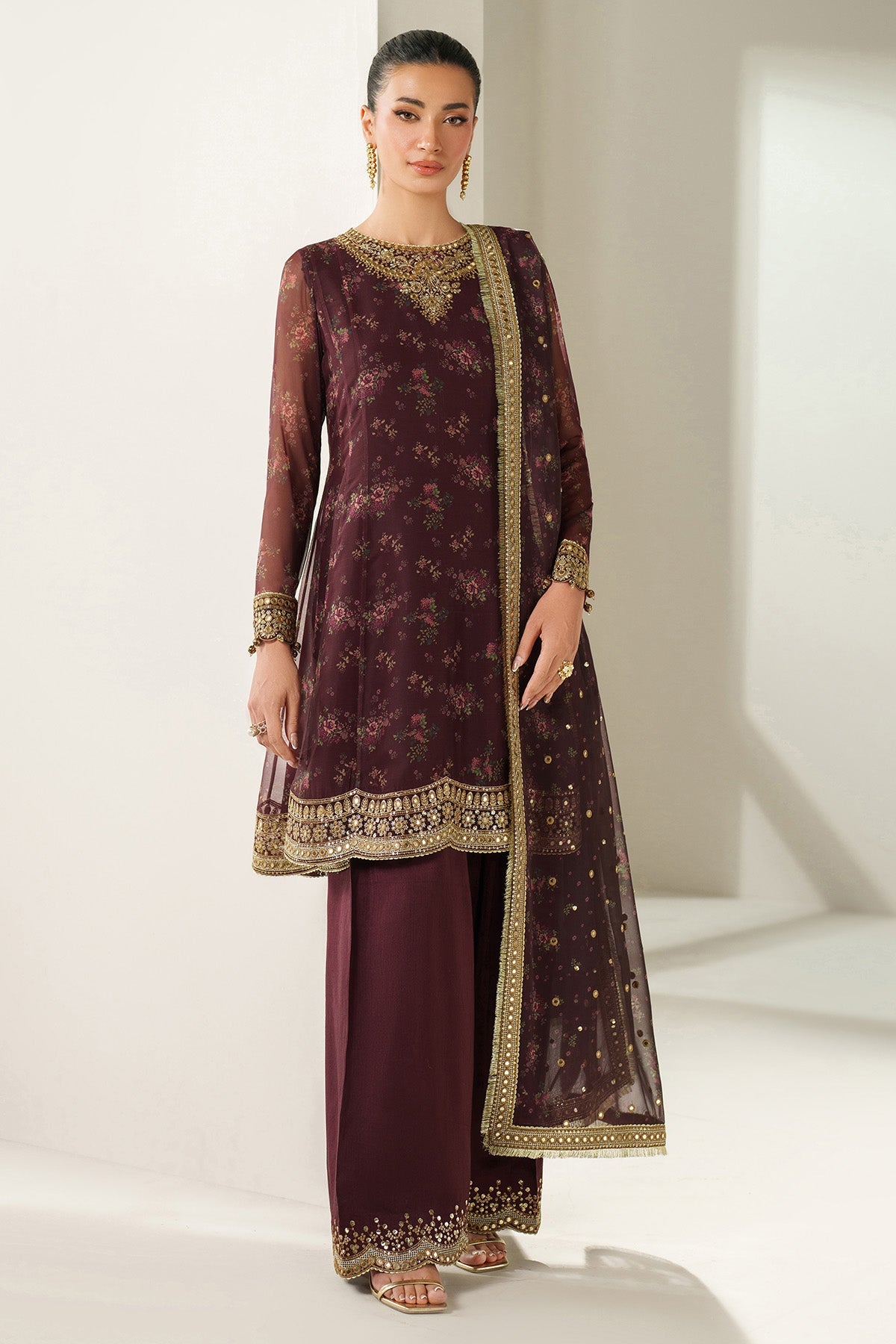 EMBROIDERED CHIFFON UC-3096