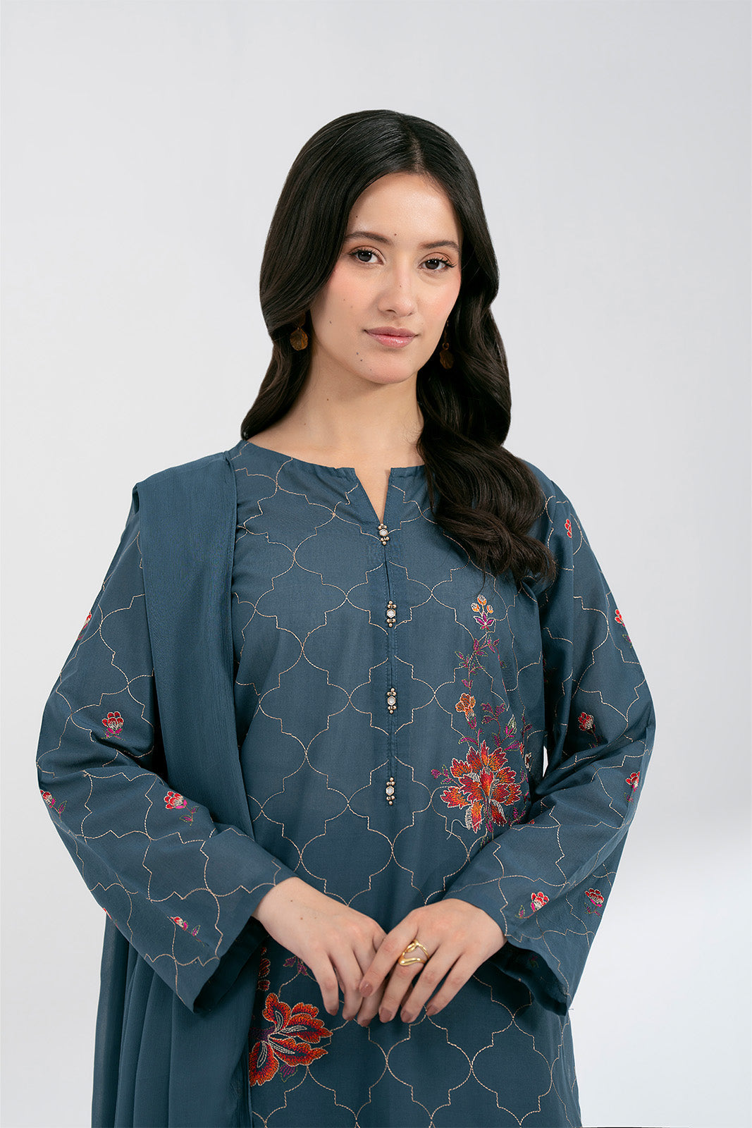 3 Piece Lawn Embroidered Suit (CS0597)