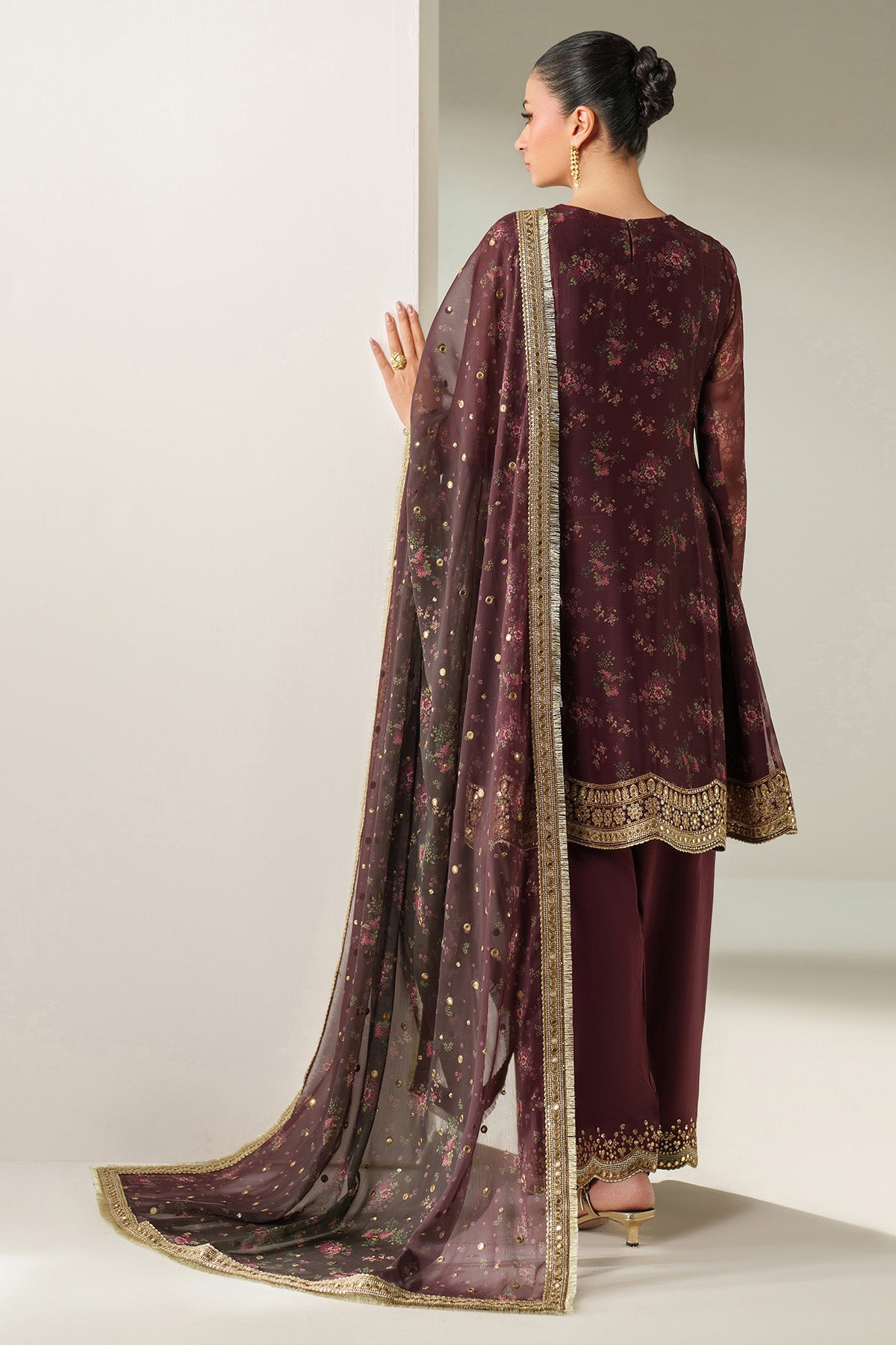 EMBROIDERED CHIFFON UC-3096
