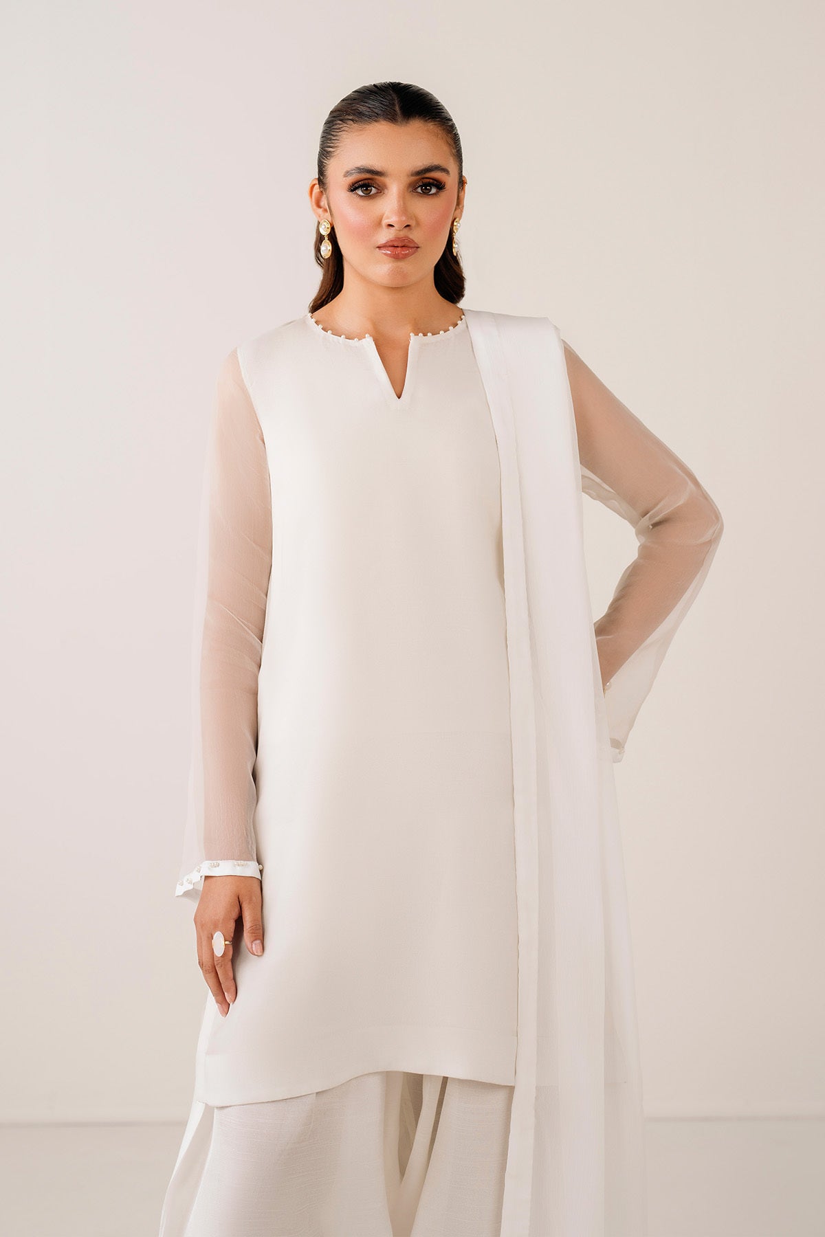 PLAIN CHIFFON SHIRT PR-1117