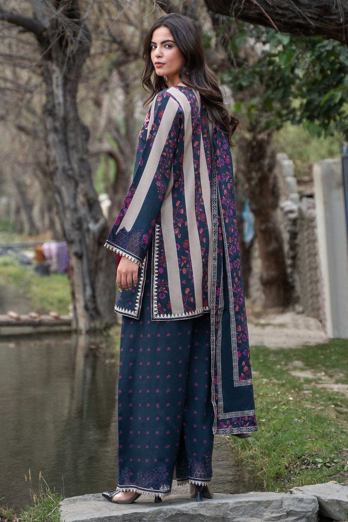 3-PC Unstitched Embroidered Linen Collection ANW7-11