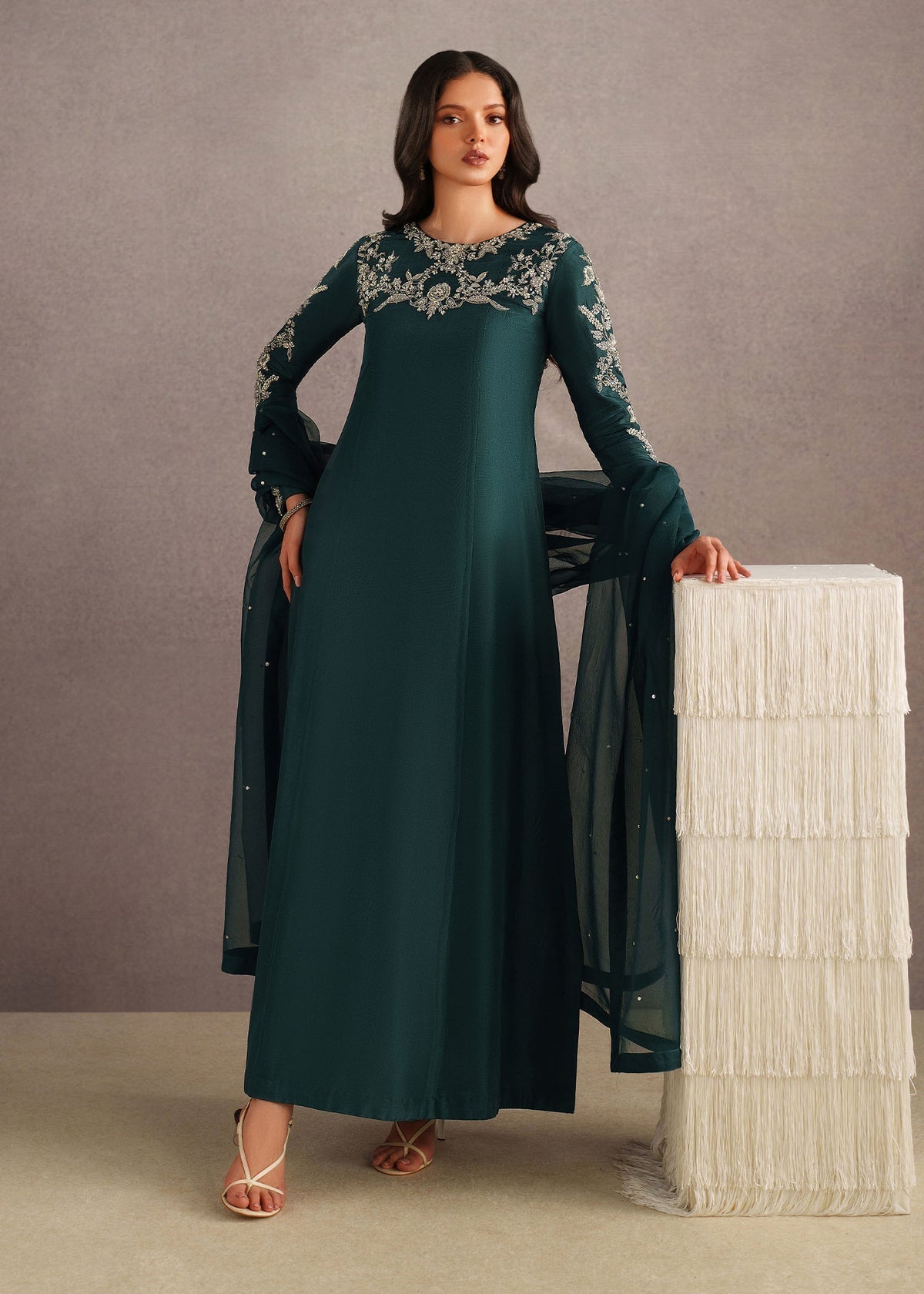 Inara Style — Mairaz Teal Green Three-Piece Suit