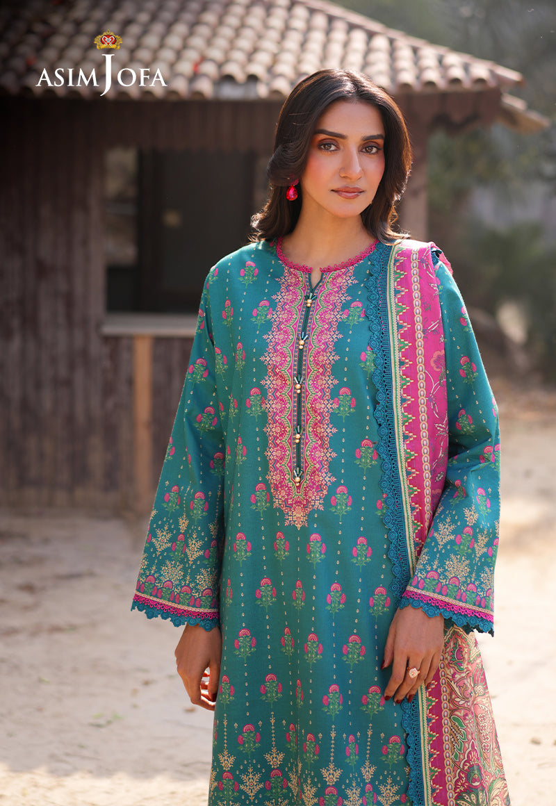 AJUUBD-14 Printed Lawn Stitched 3 Pcs