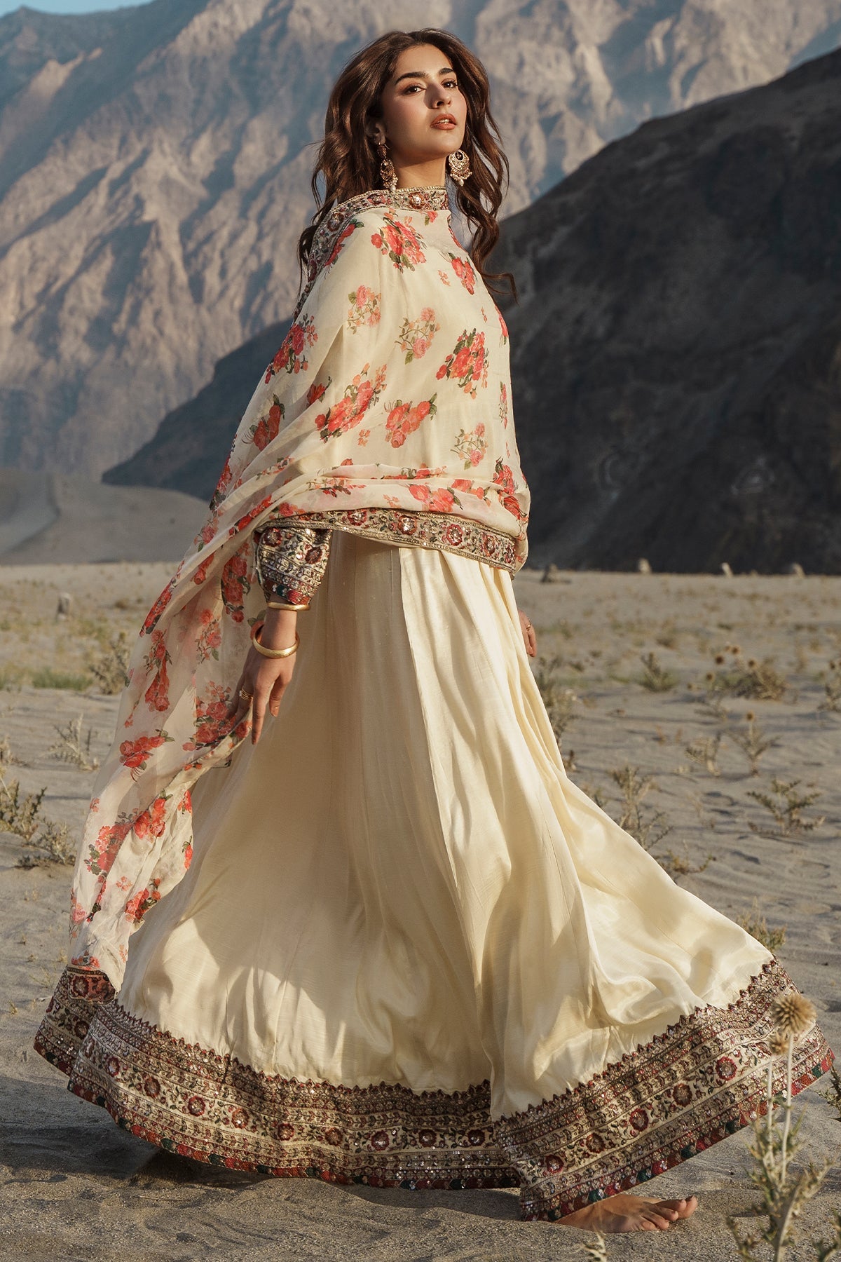 3 Pcs Stitched Raw Silk Pishwas CMA-6-430-OFF WHITE