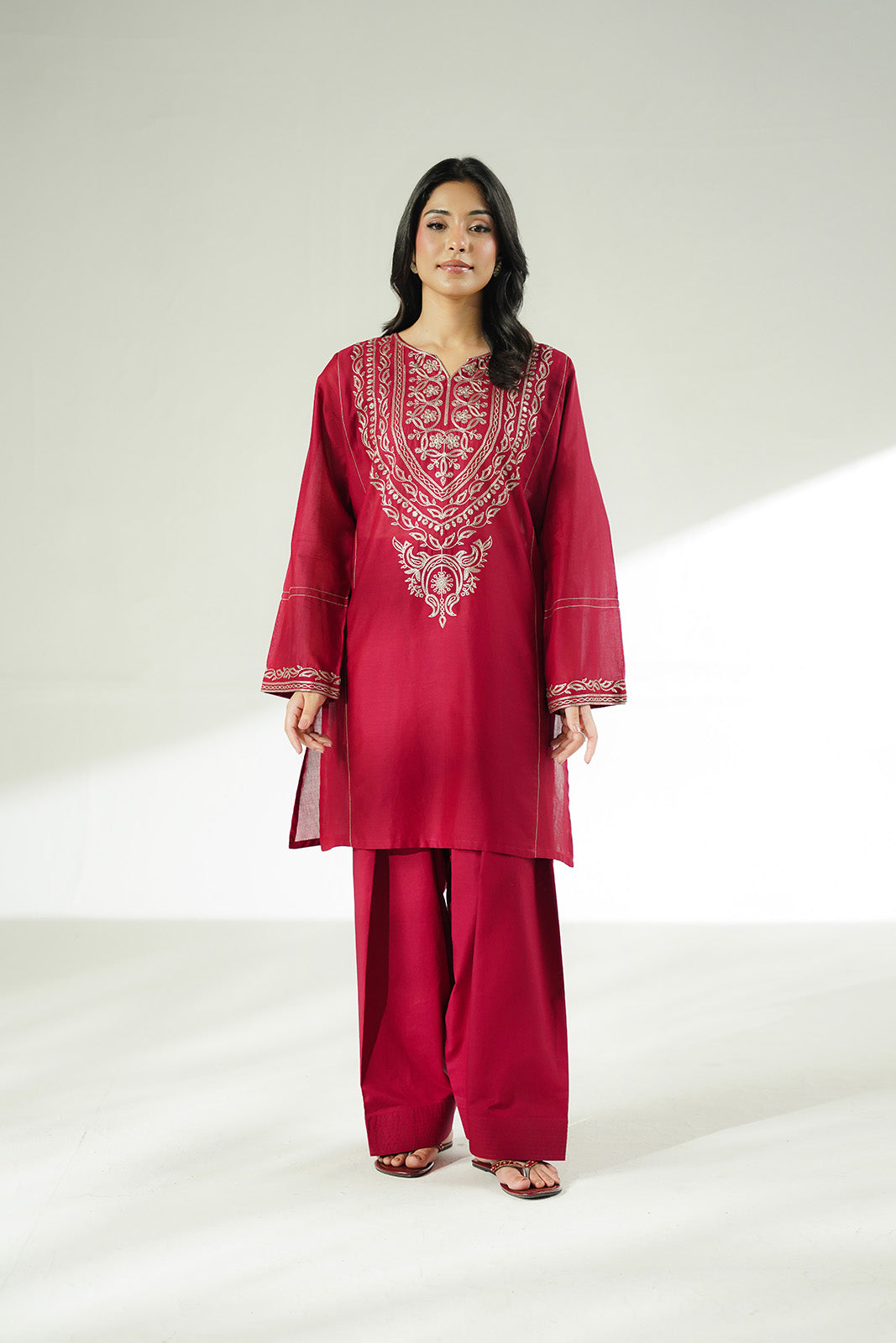 2 Piece Lawn Embroidered Suit (CS0637)