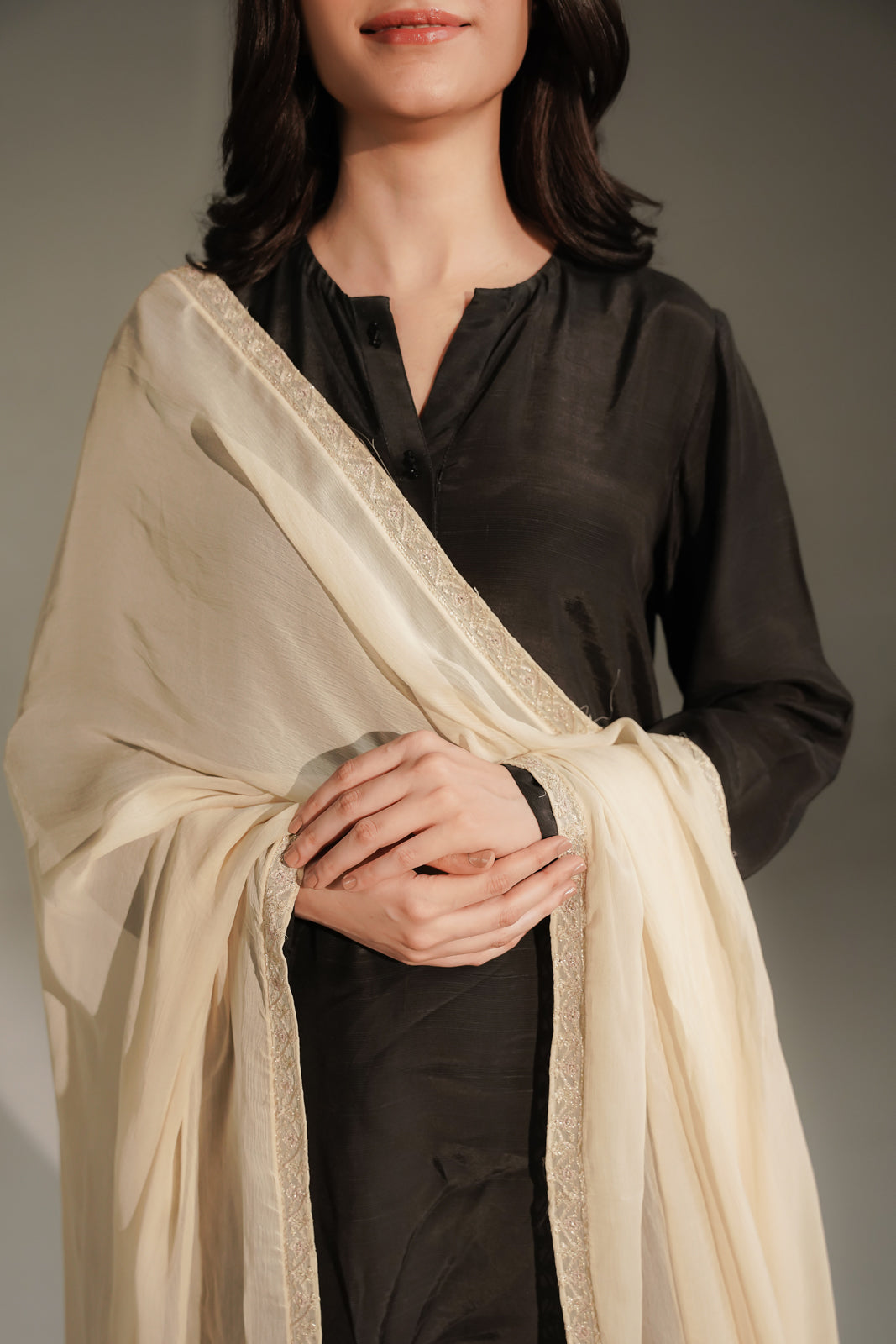 1 Piece Chiffon Embroidered Dupatta (FD0141)