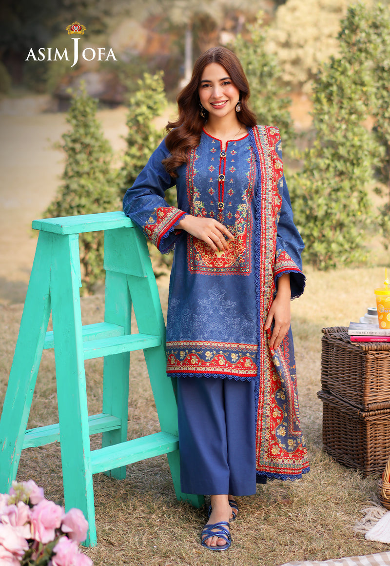 AJUUBD-10 Printed Lawn Stitched 3 Pcs