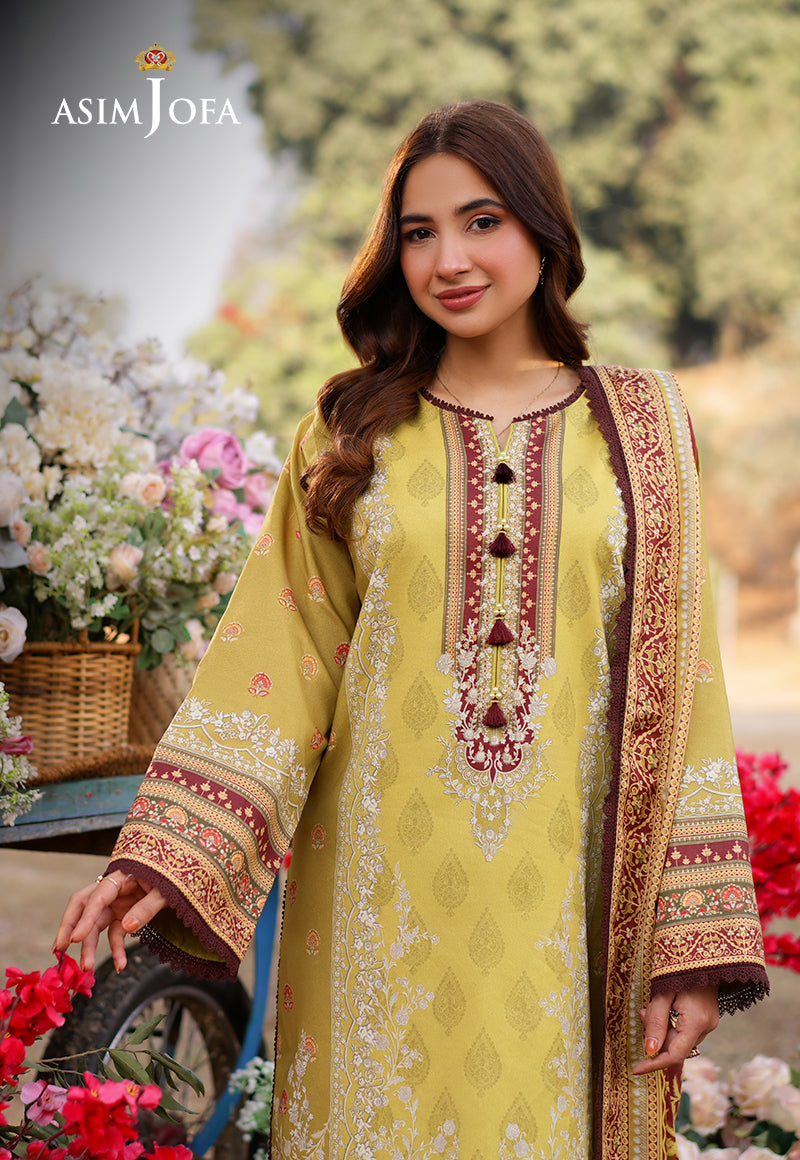 AJUUBD-02 Printed Lawn Stitched 3 Pcs